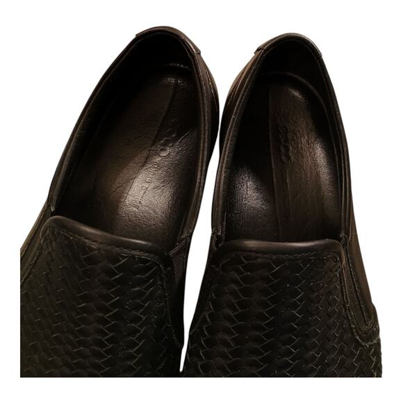 ECCO Soft Woven Leather Loafers Shoes Womens Slip on Fashion Sneakers Size 9 - Picture 3 of 10